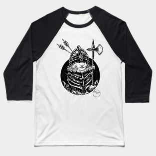 Ferret Knight - Black Outlined Version Baseball T-Shirt